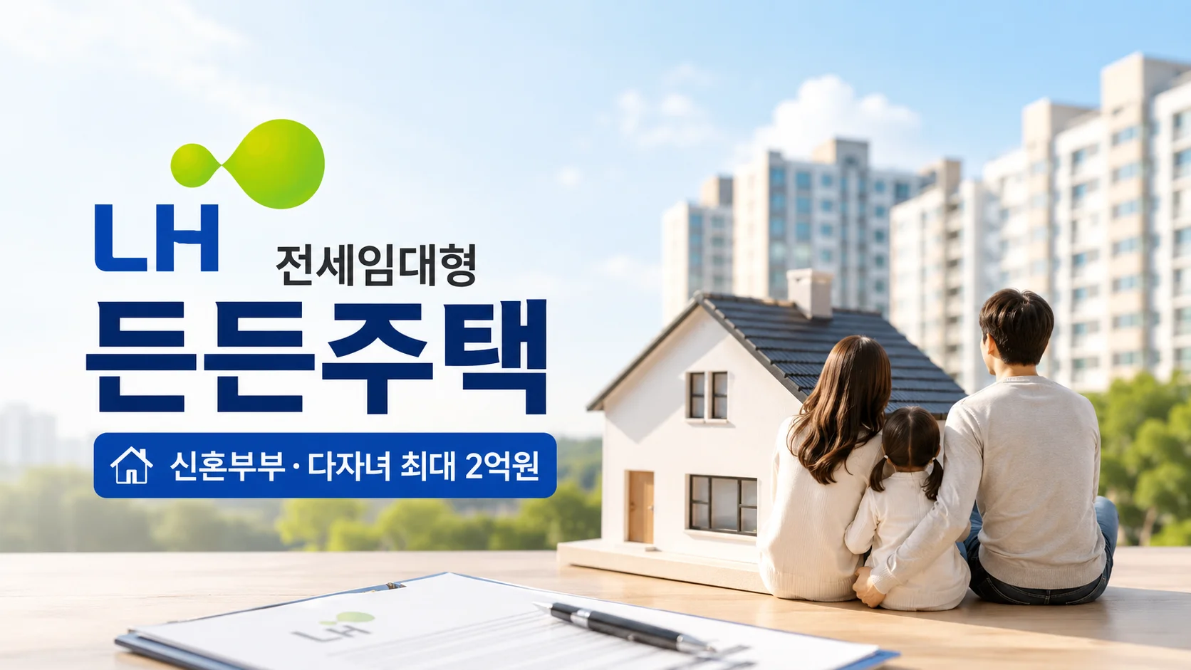LH 전세임대형 든든주택 신청 방법, 신혼부부·다자녀 최대 2억원