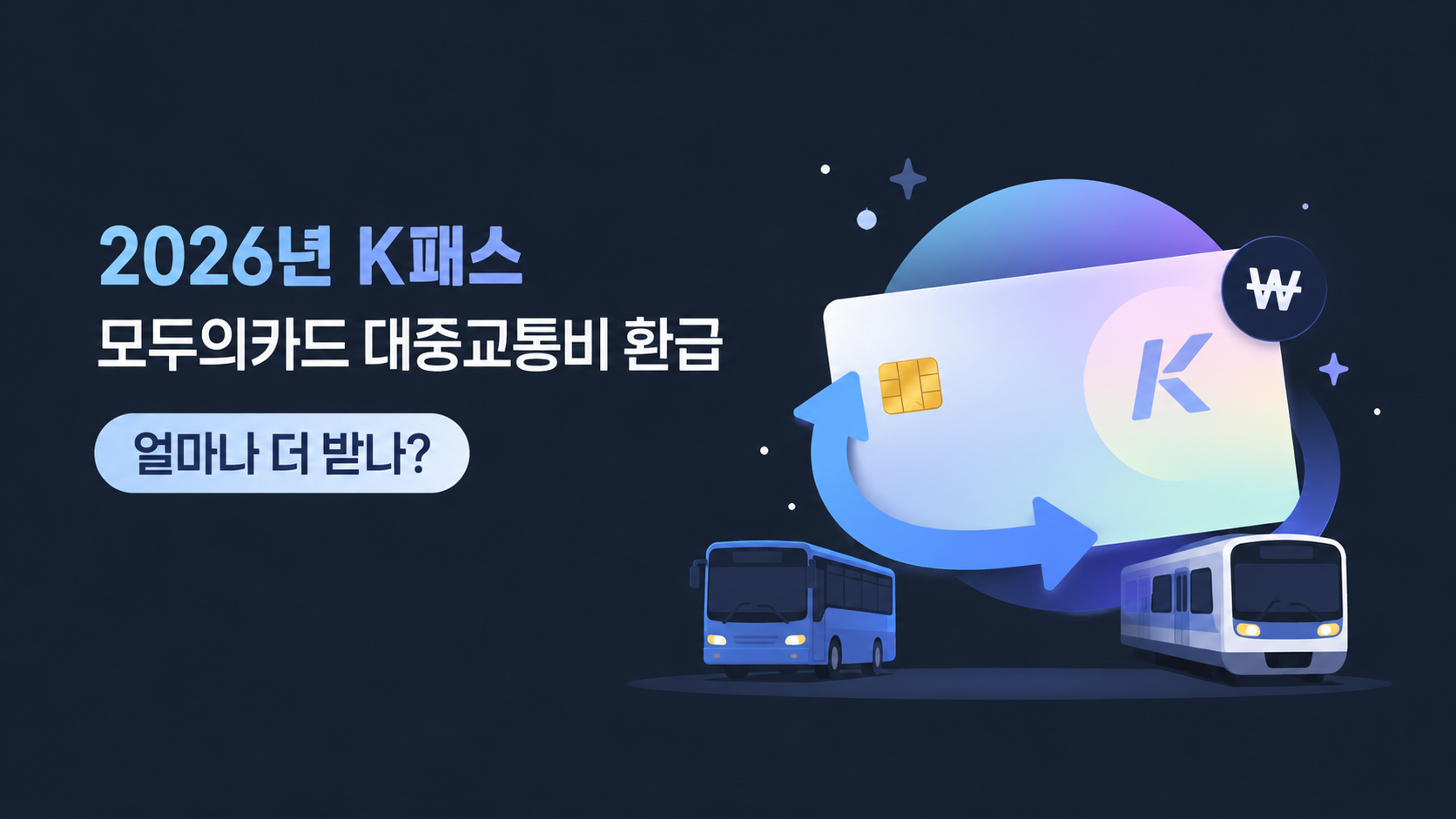 2026년 K패스 모두의카드 대중교통비 환급, 얼마나 더 받나